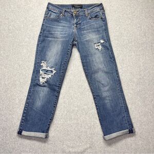 Liverpool Women’s Cropped Jeans Ripped Distressed‎ Straight size 2